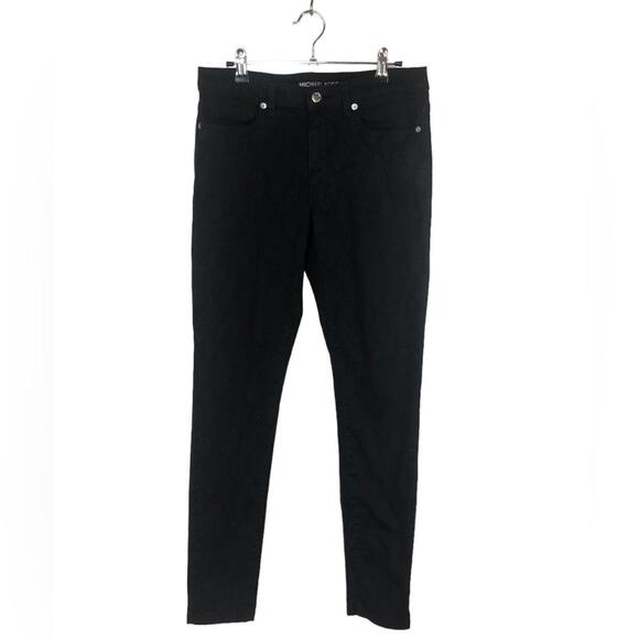 Michael Kors Denim - Michael Kors Izzy Skinny Jeans Black Snakeskin Pattern Sexy